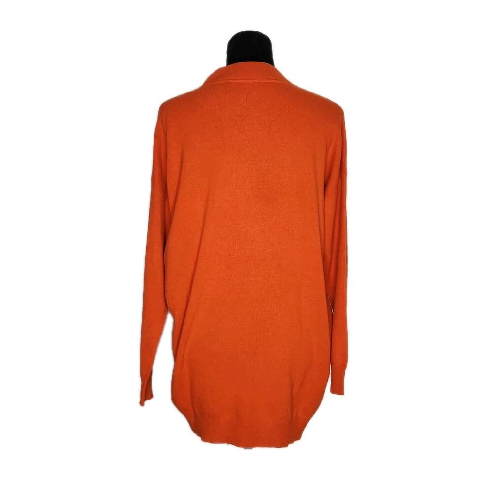 Erika Cavallini Orange Oversized Wool Cashmere Blend Sweater Size Small Euc - Picture 3 of 7